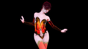 Картинка 3д+графика люди+ people девушка фон взгляд