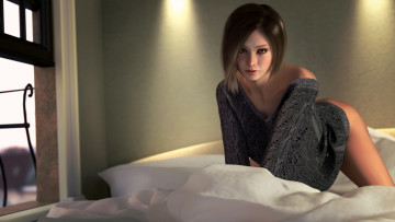 Картинка 3д+графика люди+ people фон взгляд девушка