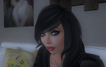 Картинка 3д+графика портрет+ portraits взгляд девушка фон