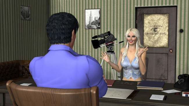 Обои картинки фото 3д графика, люди , people, фон, девушка, взгляд, улыбка