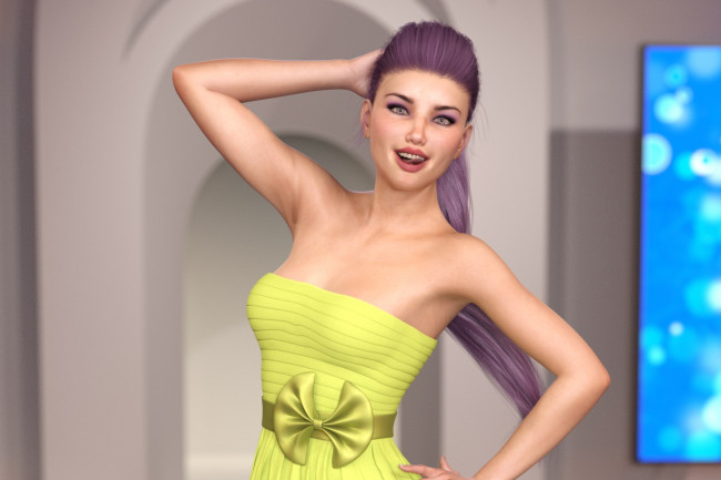 Обои картинки фото 3д графика, люди , people, девушка, фон, взгляд