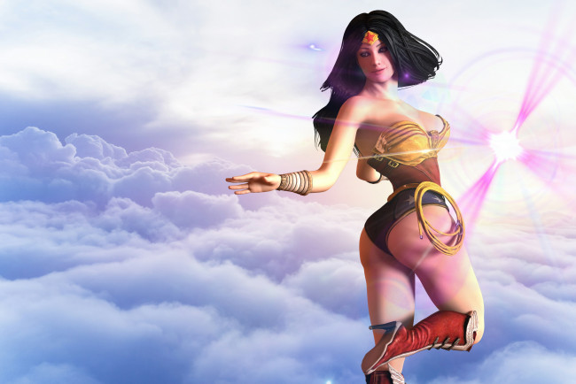 Обои картинки фото 3д графика, фантазия , fantasy, девушка, фон, взгляд