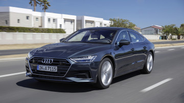 Картинка audi+a7+sportback+2019 автомобили audi 2019 sportback a7 чёрный