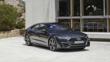 Картинка audi+a7+sportback+2019 автомобили audi чёрный 2019 sportback a7