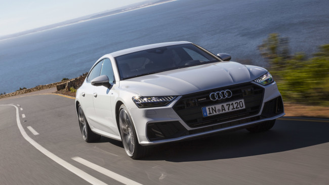 Обои картинки фото audi a7 sportback 2019, автомобили, audi, a7, sportback, 2019, белый