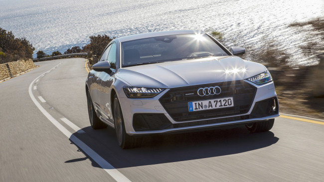 Обои картинки фото audi a7 sportback 2019, автомобили, audi, a7, sportback, 2019, белый