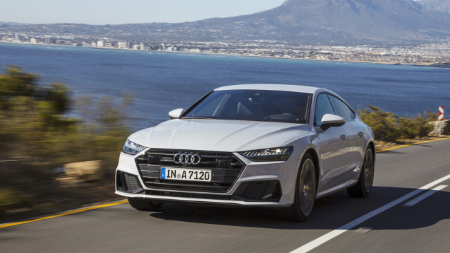 Обои картинки фото audi a7 sportback 2019, автомобили, audi, белый, 2019, sportback, a7
