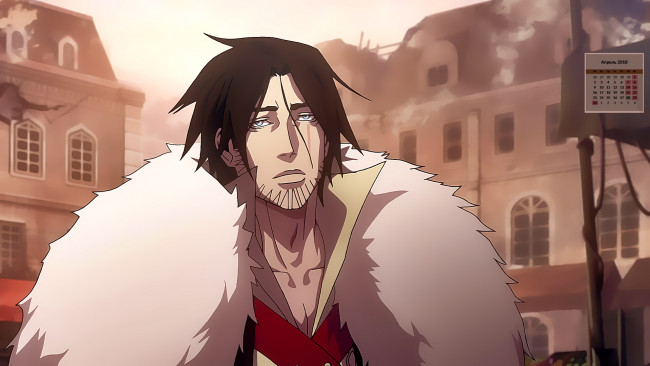 Обои картинки фото календари, аниме, мужчина, 2018, взгляд