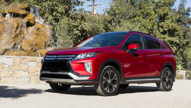 Обои картинки фото mitsubishi eclipse cross 2018, автомобили, mitsubishi, красный, 2018, cross, eclipse