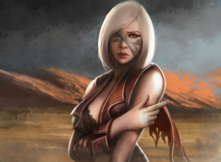 Картинка фэнтези девушки фон взгляд девушка повязка