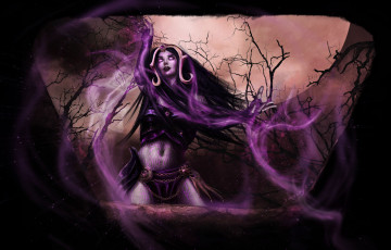 Картинка фэнтези маги +волшебники девушка магия фон