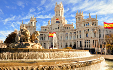 Картинка fountain+of+cybele города мадрид+ испания fountain of cybele