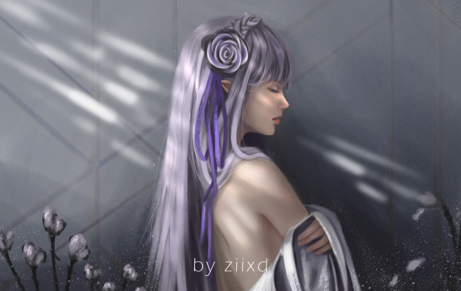 Обои картинки фото аниме, re,  zero kara hajimeru isekai seikatsu, жизнь, в, альтернативном, мире, с, нуля