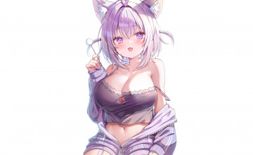 обоя аниме, virtual youtuber, девушка, поза