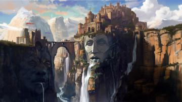 обоя фэнтези, замки, нейросети, графика, нейроарт, ai, art, нейронные, сети, рисунки, нейро, искусство, нейрографика, graphics, neuroart, neural, networks, drawings, neuro, neurography