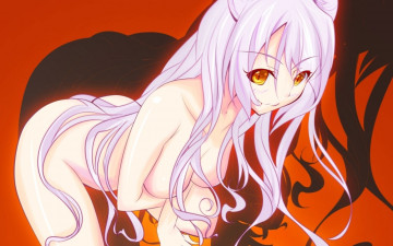 Картинка аниме bakemonogatari hanekawa+tsubasa девушка ушки кошка