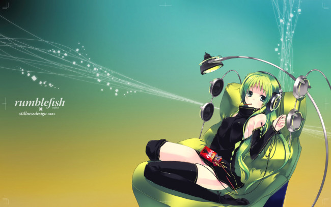 Обои картинки фото аниме, headphones, instrumental