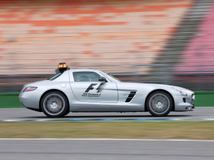 Картинка автомобили mercedes benz sls amg f1 safety car gullwing doors