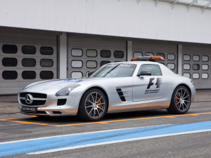 Картинка автомобили mercedes benz sls amg f1 safety car gullwing doors