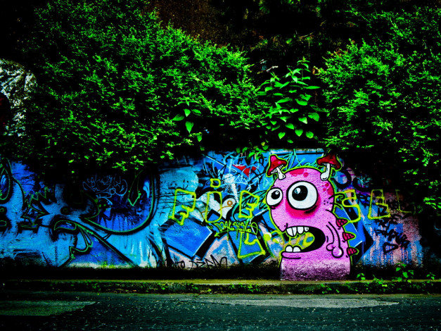 Обои картинки фото разное, граффити