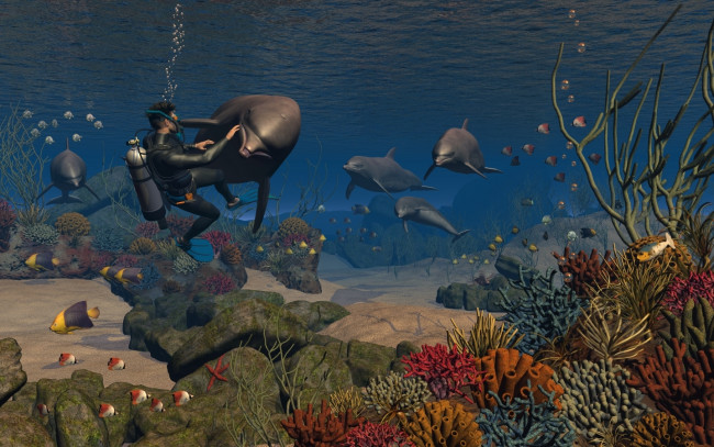 Обои картинки фото 3д, графика, sea, undersea, море