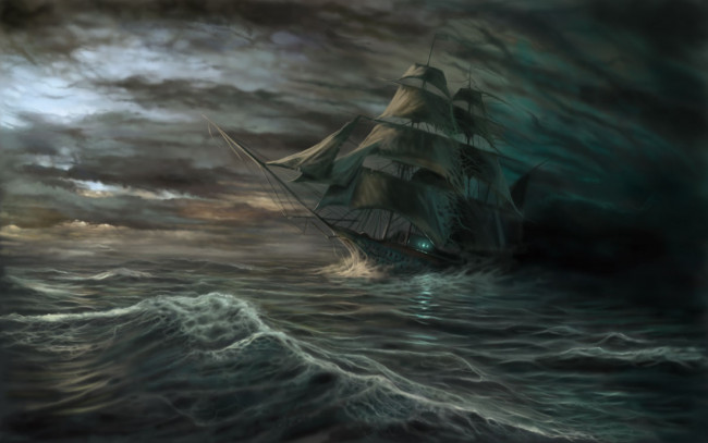 Обои картинки фото корабли, рисованные