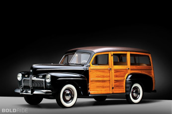 Картинка ford super deluxe woodie station wagon автомобили классика