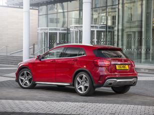 Картинка автомобили mercedes-benz 4matic amg gla sport 250 x156 uk-spec package красный 2014