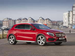 Картинка автомобили mercedes-benz gla sport amg 4matic 250 x156 uk-spec package красный 2014