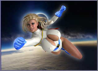 Картинка 3д+графика fantasy+ фантазия лолет супермен девушка