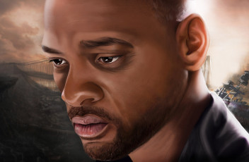 Картинка рисованные люди арт will smith актёр