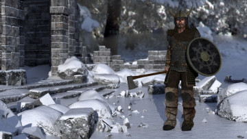 Картинка 3д+графика military оружие снег викинг