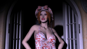 Картинка 3д+графика people+ люди взгляд девушка