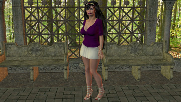 Картинка 3д+графика people+ люди взгляд девушка