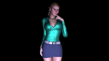 Картинка 3д+графика people+ люди взгляд девушка фон