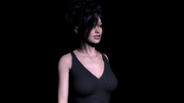 Картинка 3д+графика people+ люди взгляд фон девушка