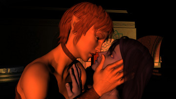 обоя 3д графика, romance, элбф, девушка