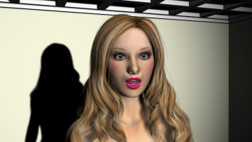 Картинка alison 3д+графика portraits+ портрет девушка взгляд блондинка