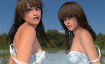 Картинка 3д+графика people+ люди девушки