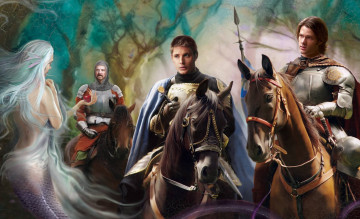 Картинка рисованные кино доспехи дин сверхъестественное лошадь рыцарь ундина бобби русалка сэм оружие