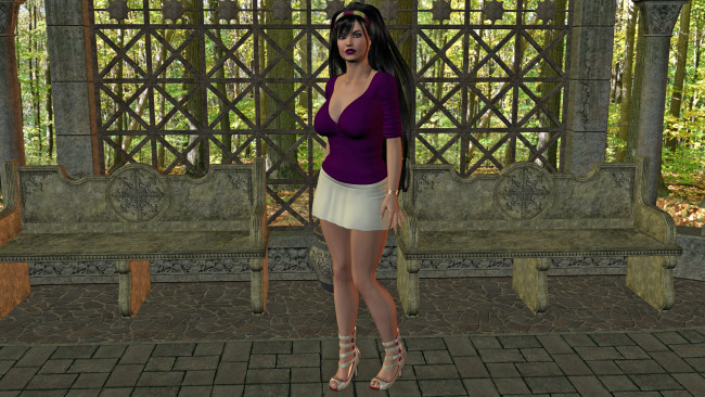 Обои картинки фото 3д графика, people , люди, взгляд, девушка