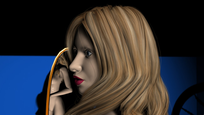 Обои картинки фото 3д графика, portraits , портрет, девушка, взгляд