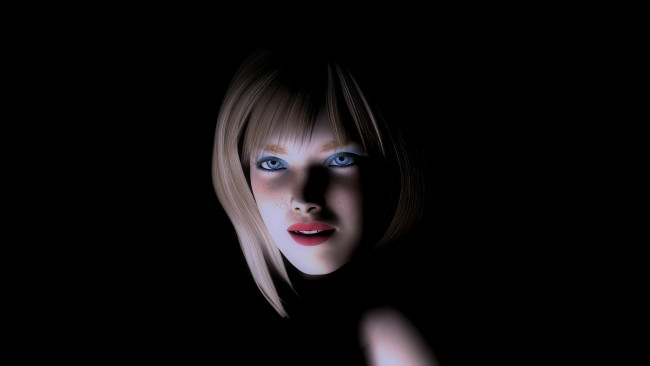 Обои картинки фото 3д графика, portraits , портрет, взгляд, фон, девушка