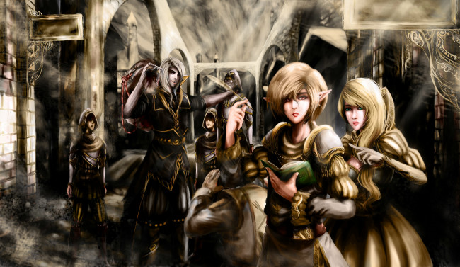 Обои картинки фото фэнтези, эльфы, вампиры, город