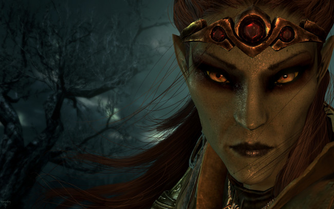 Обои картинки фото 3д графика, elves , эльфы, губы, глаза, лицо, взгляд