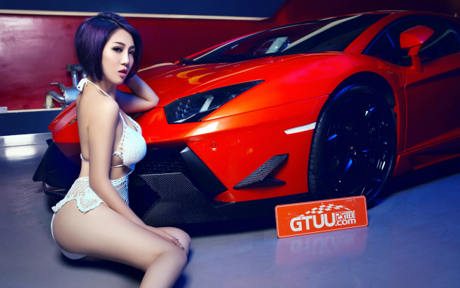 Обои картинки фото автомобили, авто с девушками, автомобиль, девушка, азиатка