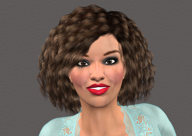 Обои картинки фото 3д графика, portraits , портрет, улыбка, взгляд, девушка