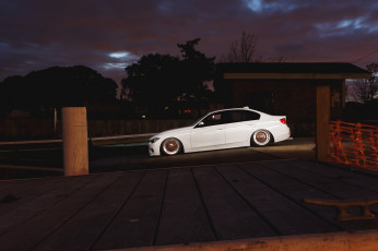 Картинка bmw автомобили белая stance 3-series