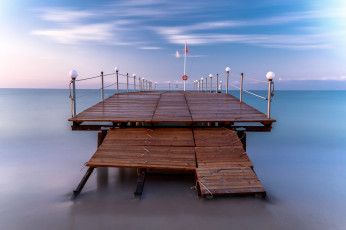 Картинка природа побережье океан мостик