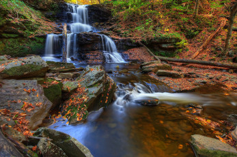 Картинка природа водопады река лес водопад